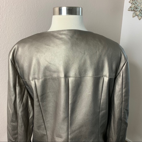 Liz Claiborne NWT Faux Leather Jacket Blazer - Picture 6 of 11